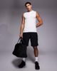 4505 4505 8" wide leg training shorts with zip phone pocket in black - 2