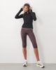 4505 4505 active 1/4 zip long sleeve running top with zip back pocket in black - 2