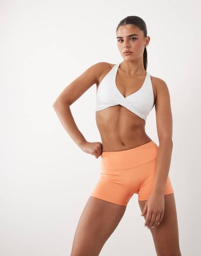 4505 4505 active 3 inch booty shorts in apricot-Orange