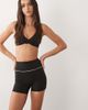 4505 4505 active 3" micro shorts with piping detail in black - 2