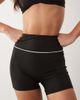 4505 4505 active 3" micro shorts with piping detail in black - 3