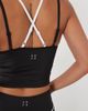 4505 4505 active double layer v neck cami with inner bra in black - 2