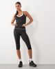 4505 4505 active double layer v neck cami with inner bra in black - 3