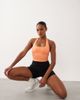 4505 4505 active halter neck performance tank top with inner bra in apricot-Orange - 1