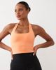 4505 4505 active halter neck performance tank top with inner bra in apricot-Orange - 2