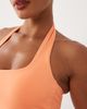 4505 4505 active halter neck performance tank top with inner bra in apricot-Orange - 3