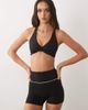 4505 4505 Active light support twist front sports bra in black - 4