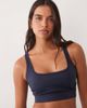 4505 4505 active medium support cross back sports bra with removable padding in navy - 1