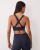 4505 4505 active medium support cross back sports bra with removable padding in navy - 4