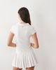 4505 4505 active polo neck tennis dress with pleated skirt in white - 4