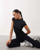4505 4505 active quick dry slim fit t-shirt with mock neck in black - 1