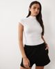 4505 4505 active quick dry slim fit t-shirt with mock neck in white - 1