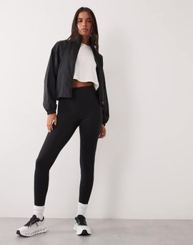 4505 4505 active running leggings with tie waist and phone and back zip pocket in black