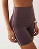 4505 4505 active side stripe high waist 5" legging shorts in taupe brown - 2