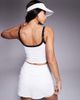 4505 4505 active tank top with shelf bra and contrast piping in white - 4