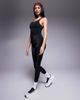 4505 4505 active tank top with shelf bra in black sheen - 2