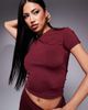 4505 4505 cap sleeve performance baby t-shirt in burgundy-Red - 2