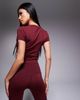 4505 4505 cap sleeve performance baby t-shirt in burgundy-Red - 3