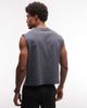 4505 4505 cotton cropped lifting tank top with quick dry finish in charcoal-Gray - 2