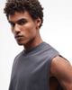 4505 4505 cotton cropped lifting tank top with quick dry finish in charcoal-Gray - 3