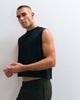 4505 4505 cotton cropped lifting tank with back graphic in washed black - 2