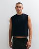 4505 4505 cotton cropped lifting tank with back graphic in washed black - 4