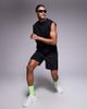 4505 4505 cotton cropped lifting tank with quick dry finish in black - 2