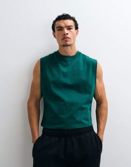 4505 4505 cotton cropped lifting tank with quick dry finish in court green