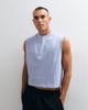 4505 4505 cotton cropped lifting tank with quick dry finish in periwinkle-Purple - 1