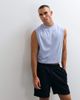 4505 4505 cotton cropped lifting tank with quick dry finish in periwinkle-Purple - 4