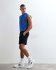 4505 4505 cotton cropped lifting tank with quick dry finish in royal blue - 2