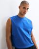 4505 4505 cotton cropped lifting tank with quick dry finish in royal blue - 3
