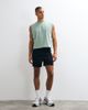 4505 4505 cotton cropped lifting tank with quick dry finish in sage wash-Green - 2