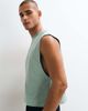 4505 4505 cotton cropped lifting tank with quick dry finish in sage wash-Green - 4