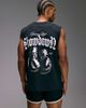 4505 4505 cotton oversized pump training tank with boxing graphic and quick dry finish in black - 2