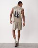 4505 4505 cotton oversized pump training tank with boxing graphic and quick dry finish in greige-Neutral - 2