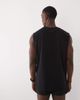 4505 4505 cotton oversized pump training tank with chest graphic and quick dry finish in washed black - 3