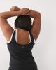 4505 4505 Curve active double layer scoop neck tank with inner bra and removable padding in black - 2