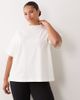 4505 4505 Curve heavyweight cotton oversized t-shirt with sun back print in vintage white - 2