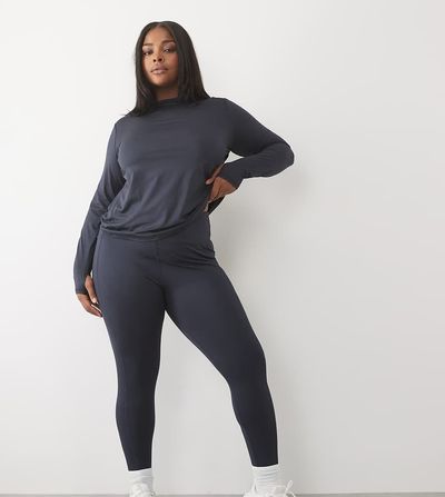 4505 4505 Curve Icon active tie waist run legging with phone pocket in navy