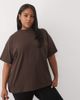 4505 4505 Curve Icon heavyweight cotton oversized t-shirt with quick dry finish in chocolate-Brown - 1