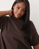 4505 4505 Curve Icon heavyweight cotton oversized t-shirt with quick dry finish in chocolate-Brown - 2