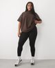 4505 4505 Curve Icon heavyweight cotton oversized t-shirt with quick dry finish in chocolate-Brown - 3
