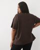 4505 4505 Curve Icon heavyweight cotton oversized t-shirt with quick dry finish in chocolate-Brown - 4