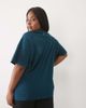 4505 4505 Curve Icon heavyweight cotton oversized t-shirt with quick dry finish in teal blue - 4