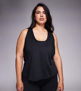 4505 4505 Curve Icon light weight chuck on quick dry performance tank top in black