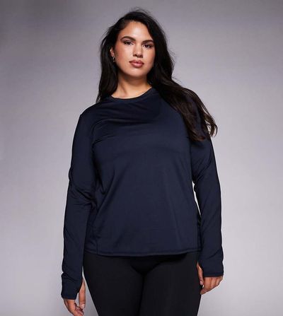 4505 4505 Curve Icon long sleeve quick dry running top in navy