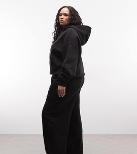 4505 4505 Curve Icon Rest Day heavyweight 440gsm cotton wide leg sweatpants in washed black