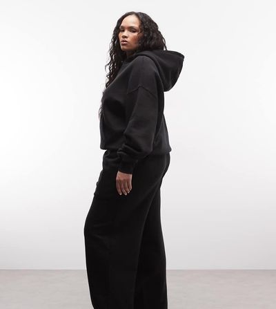 4505 4505 Curve Icon Rest Day heavyweight 440gsm cotton wide leg sweatpants in washed black