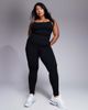 4505 4505 Curve Icon seamless rib knit yoga tank top with shelf bra in black - 2